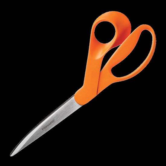 Picture of Fiskars Premier Heavy-Duty Scissors, 9in, Pointed, Orange