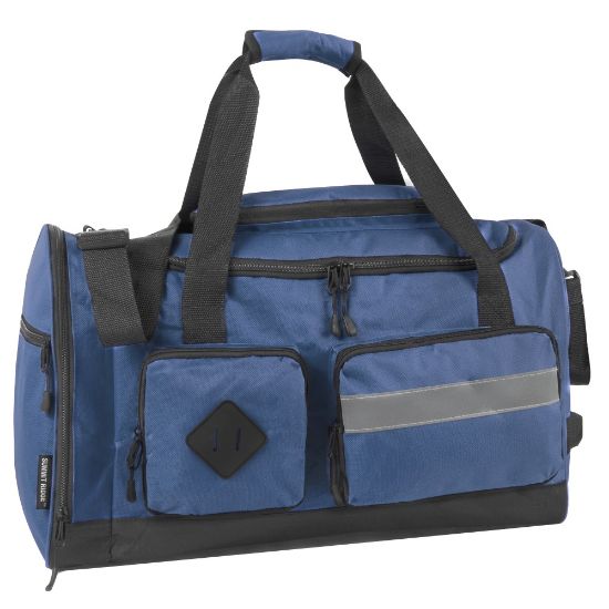 Picture of Summit Ridge Polyester Duffel, 12inH x 20inW x 9inD, Twilight Blue