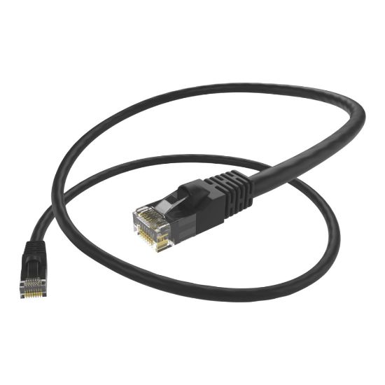 Picture of UNC Group - Patch cable - RJ-45 (M) to RJ-45 (M) - 7 ft - UTP - CAT 6 - snagless, stranded - black, RAL 9005