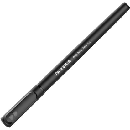 Picture of Paper Mate Write Bros. 1.2mm Ballpoint Pen - Bold Pen Point - 1.2 mm Pen Point Size - Black - 1 Dozen