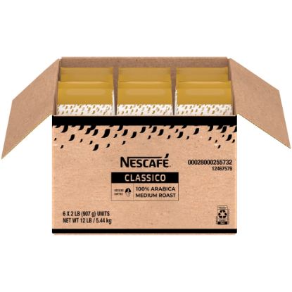 Picture of NESCAFE Classico 100% Arabica Roast and Ground Coffee, 2 Lb Bag, Box of 6 Bags