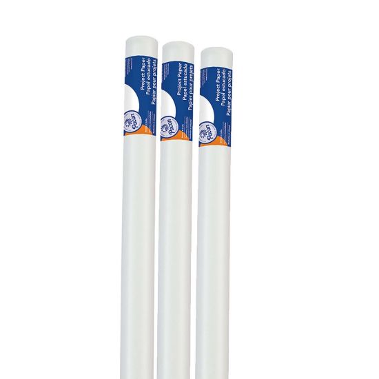 Picture of Pacon Project Paper Rolls, 24in x 30ft, White, Set Of 3 Rolls