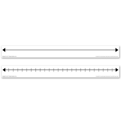 Picture of Learning Advantage F.U.N. Student Empty Number Lines, 1 3/4in x 17 1/2in, Multicolor, Pre-K - Grade 8, Pack Of 10