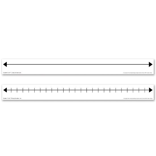 Picture of Learning Advantage F.U.N. Student Empty Number Lines, 1 3/4in x 17 1/2in, Multicolor, Pre-K - Grade 8, Pack Of 10