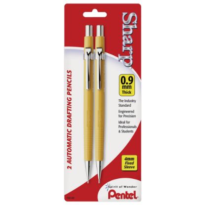 Picture of Pentel Sharp Automatic Drafting Pencils, 0.9 mm, Black, Pack Of 2