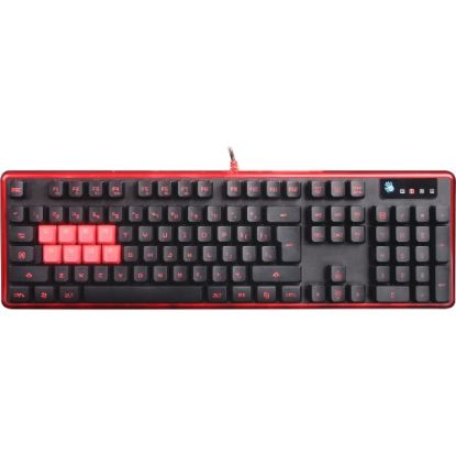 Picture of BLOODY GAMING 8 KEY MECHANICAL BACKLIT ZERO LAG GAMING KEYBOARD - Cable Connectivity - USB Interface Multimedia, Macro Hot Key(s) - QWERTY Layout - Windows - Mechanical Keyswitch - Black