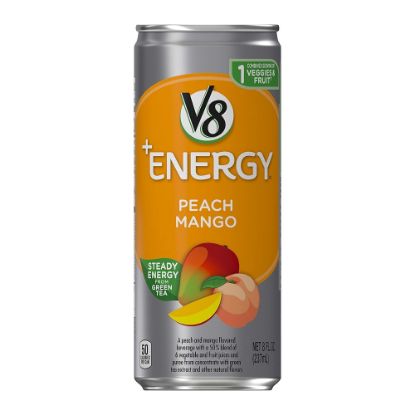 Picture of V8 +Energy Peach Mango Energy Drink, 8 Oz, Pack Of 24 Cans