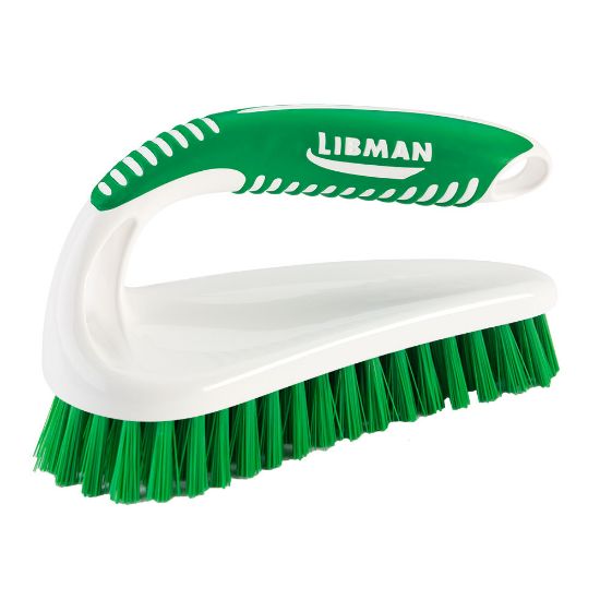 Picture of Libman Commercial Power Scrub Brushes, 7in x 2-1/2in, Green/White, Pack Of 6 Brushes