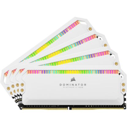 Picture of Corsair Dominator Platinum RGB 32GB (4 x 8GB) DDR4 SDRAM Memory Kit - For Motherboard - 32 GB (4 x 8GB) - DDR4-3600/PC4-28800 DDR4 SDRAM - 3600 MHz - CL18 - 1.35 V - Non-ECC - Unbuffered - 288-pin - DIMM - Lifetime Warranty