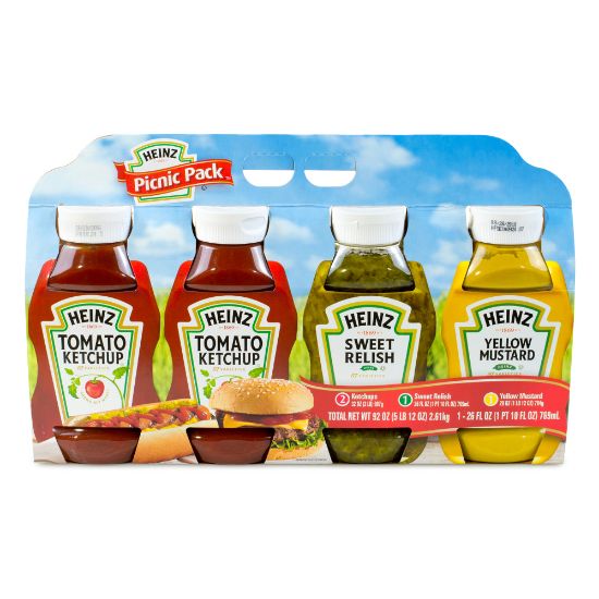 Picture of Heinz Condiment Picnic Pack, 26 Oz, Pack Of 4 Bottles