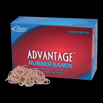 Picture of Alliance Rubber Advantage Rubber Bands, Size 10, 1 1/4in x 1/16in, Natural, Box Of 3700