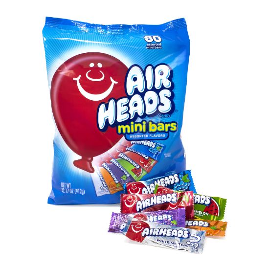 Picture of Airheads Mini Bars, Assorted Flavors, Bag Of 80 Pieces