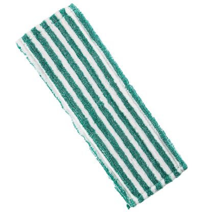 Picture of Libman Commercial Microfiber Wet/Dry Floor Mop Refills, 6-1/2in x 18-1/2in, Green/White, Pack Of 6 Refills