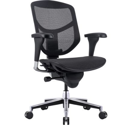 Picture of WorkPro Quantum 9000V2 Series Ergonomic Mesh/Mesh Mid-Back Chair, Black/Black, BIFMA Compliant