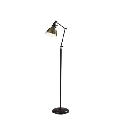 Picture of Adesso Alden Floor Lamp, 61inH,  Antique Brass Shade/Antique Bronze Base