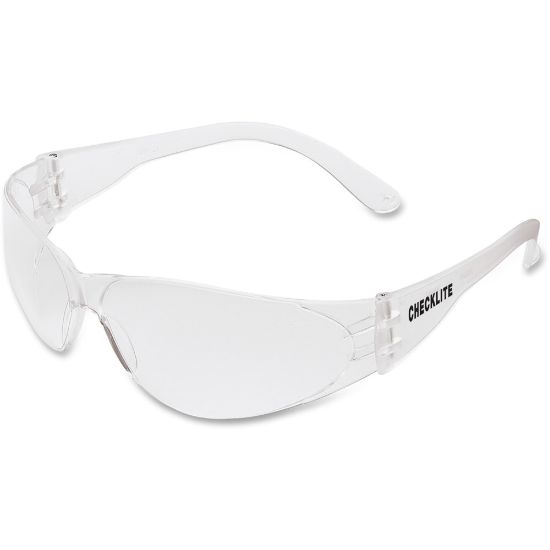 Picture of Crews Checklite Duramass Glasses - Scratch Resistant, Flexible - Ultraviolet Protection - Polycarbonate Lens, Polycarbonate Frame, Polycarbonate Nose Pad - Clear, Clear - 1 Each