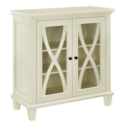 Picture of Ameriwood Home Ellington Double-Door Accent Cabinet, 3 Shelves, Ivory