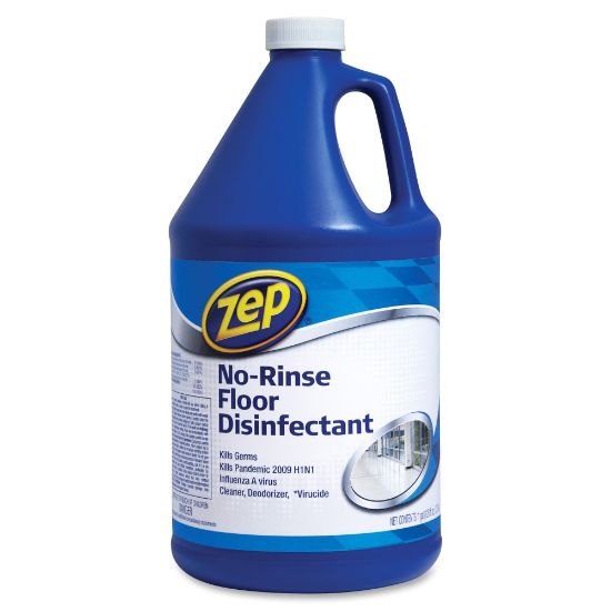 Picture of Zep No-Rinse Floor Disinfectant - 128 fl oz (4 quart) - 4 / Carton - Blue