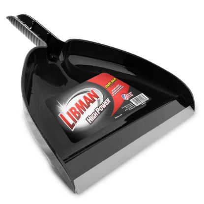 Picture of Libman Commercial Polypropylene Dustpans, 15in x 13in, Black, Pack Of 12 Dustpans