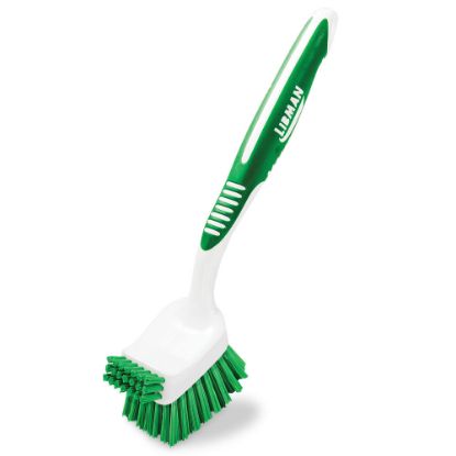 Picture of Libman Commercial Big Job Kitchen Brushes, 8in x 3in, Green/White, Pack Of 6 Brushes