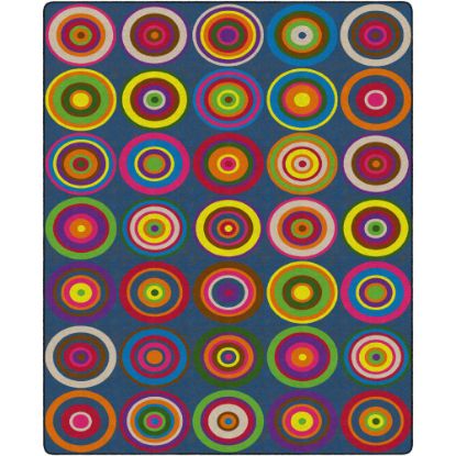 Picture of Flagship Carpets Color Rings Rug, Rectangle, 10ft 9in x 13ft 2in, Indigo