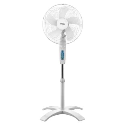 Picture of Optimus F-1760 Wave Oscillating Adjustable Stand Fan With Remote Control, 22in x 16in, White