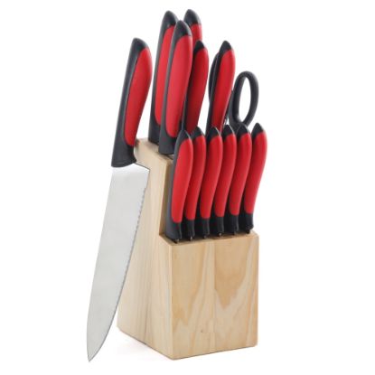 Picture of MegaChef 14-Piece Cutlery Set, Red