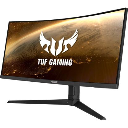 Picture of TUF VG34VQL1B 34in WQHD Curved Screen LED Gaming LCD Monitor - 21:9 - Black - 34in Class - Vertical Alignment (VA) - 3440 x 1440 - 16.7 Million Colors - FreeSync Premium - 550 Nit Peak (HDR Mode), 550 Nit Typical - 1 ms MPRT