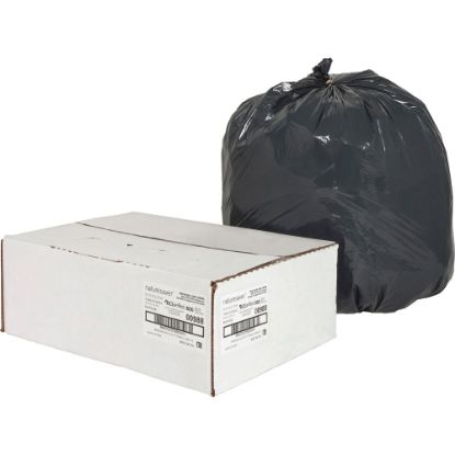 Picture of naturesaver 0.85-mil Can Liners, 16 Gallons, 24in x 31in, 75% Recycled, Black, Box Of 500