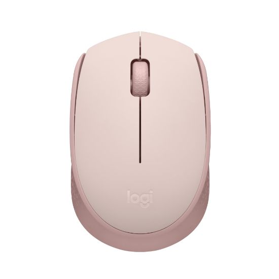 Picture of Logitech M170 Mouse - Optical - Wireless - Radio Frequency - 2.40 GHz - Rose - USB - Symmetrical