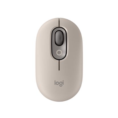 Picture of Logitech POP Mouse, Wireless Mouse with Customizable Emojis, SilentTouch Technology, Precision/Speed Scroll - Mist - Wireless - Bluetooth - Mist - Scroll Wheel