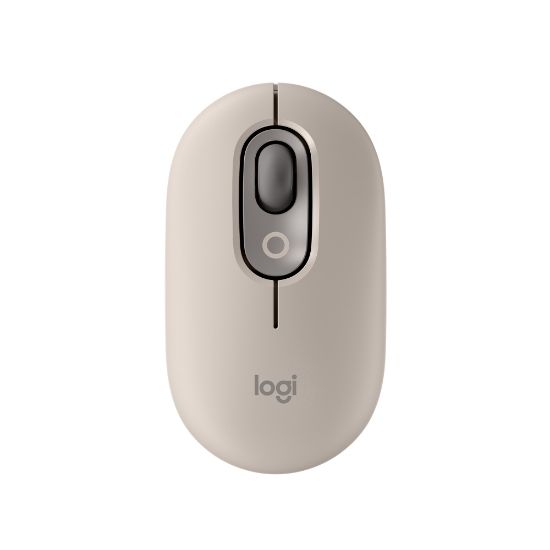 Picture of Logitech POP Mouse, Wireless Mouse with Customizable Emojis, SilentTouch Technology, Precision/Speed Scroll - Mist - Wireless - Bluetooth - Mist - Scroll Wheel