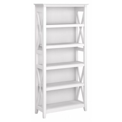 Picture of Bush Business Furniture Key West 66inH 5-Shelf Bookcase, Pure White Oak, Standard Delivery