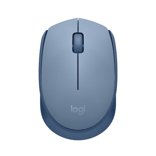 Picture of Logitech M170 Mouse - Optical - Wireless - Radio Frequency - 2.40 GHz - Blue Gray - USB - Symmetrical