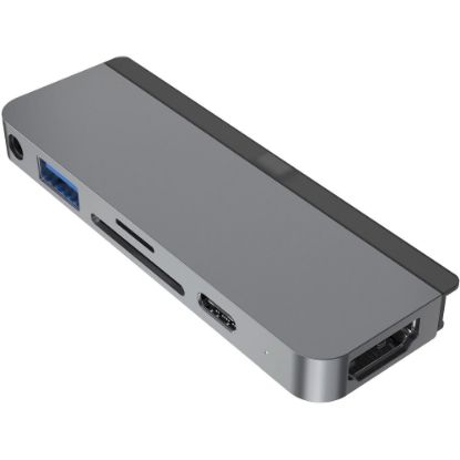 Picture of HyperDrive 6-in-1 USB-C Hub for iPad Pro/Air, 4/10inH x 3-7/10inW x 1-3/10inD, Gray, HD319B-Gray