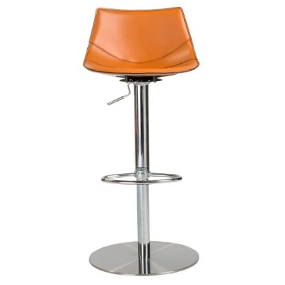 Picture of Eurostyle Rudy Adjustable Counter Stool, Cognac/Brushed Stainless Steel