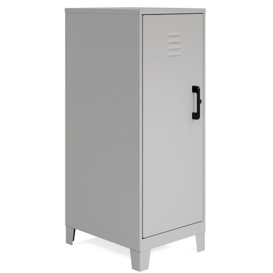 Picture of LYS SOHO Locker - 3 Shelve(s) - for Office, Home, Classroom, Playroom, Basement, Garage, Cloth, Sport Equipments, Toy, Game - Overall Size 42.5in x 14.3in x 18in - Silver - Steel