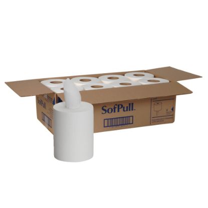 Picture of SofPull Premium Jr. Cap. 1-Ply Paper Towels, 275 Per Roll, Pack Of 8 Rolls