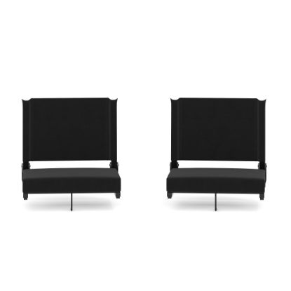 Picture of Flash Furniture Grandstand Comfort Seats, Black, Set Of 2 Seats