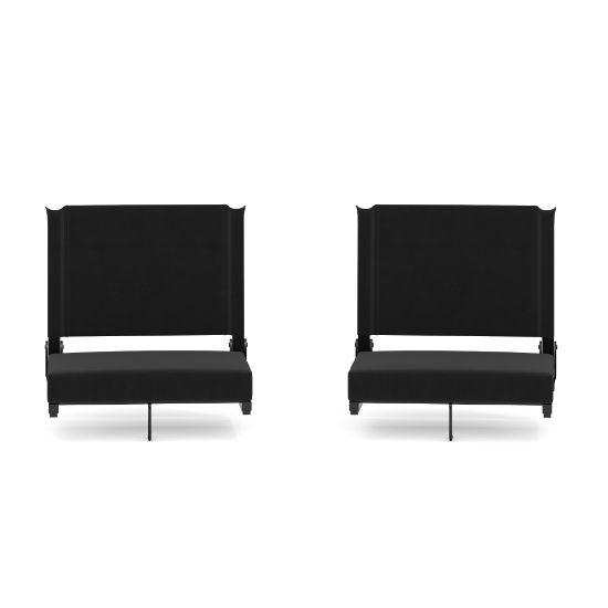 Picture of Flash Furniture Grandstand Comfort Seats, Black, Set Of 2 Seats