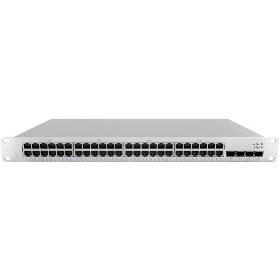 Picture of Meraki MS210-48-HW Ethernet Switch - 48 Ports - Manageable - 3 Layer Supported - Modular - 4 SFP Slots - 42 W Power Consumption - Twisted Pair, Optical Fiber - 1U High - Rack-mountable, Desktop - Lifetime Limited Warranty