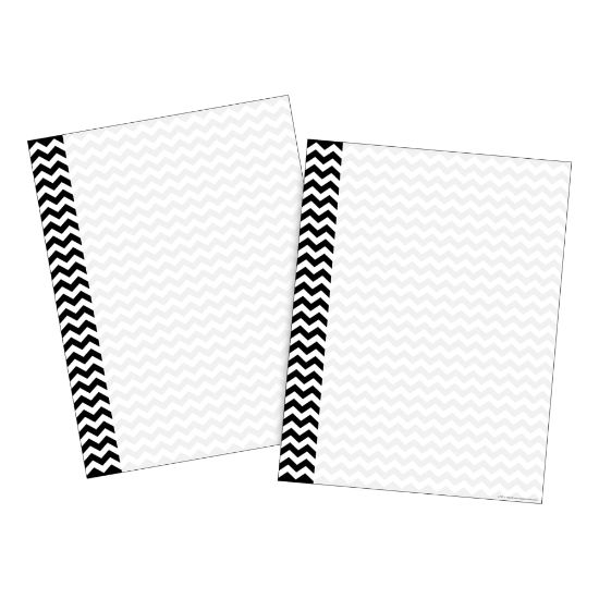 Picture of Barker Creek Computer Paper, Letter Paper Size, 60 Lb, Black Chevron, 100 Sheets