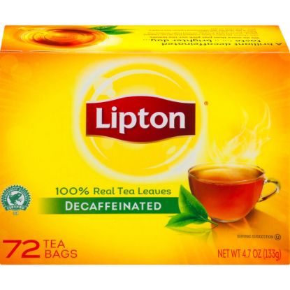 Picture of Lipton Tea Bags, Decaffeinated, Box Of 72