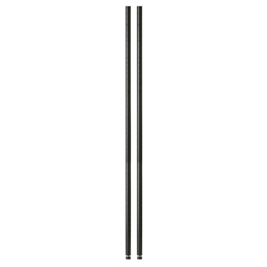 Picture of Honey-Can-Do Steel Shelving Support Poles, 72in x 1in, Black, Pack Of 2