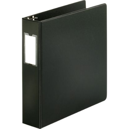 Picture of Business Source Basic 3-Ring Binder, 2in Round Rings, Black