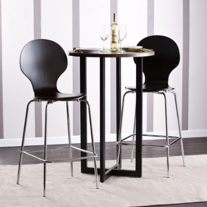 Picture of Holly & Martin Danby Bistro Table, Round, Burnt Oak/Black