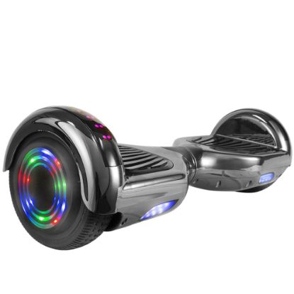 Picture of AOB Hoverboard With Bluetooth Speakers, 7inH x 27inW x 7-5/16inD, Black/Chrome