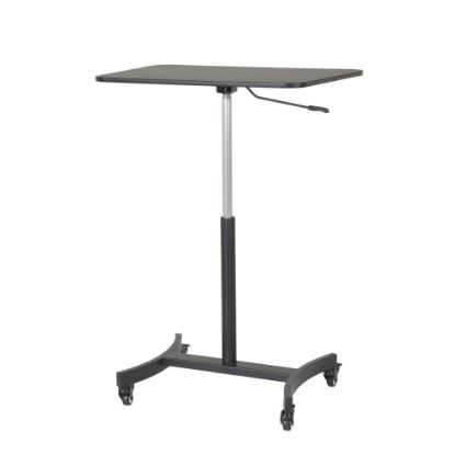 Picture of Victor High Rise 31inW Mobile Adjustable Standing Desk Workstation, 44inH x 30-3/4inW x 22inD, Black