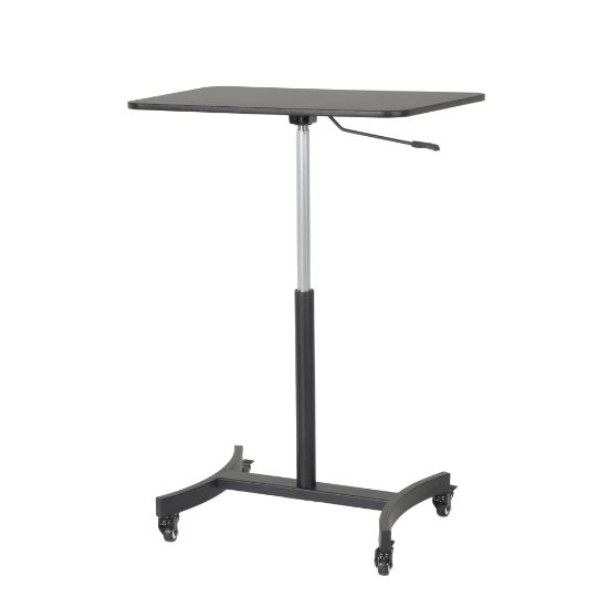 Picture of Victor High Rise 31inW Mobile Adjustable Standing Desk Workstation, 44inH x 30-3/4inW x 22inD, Black