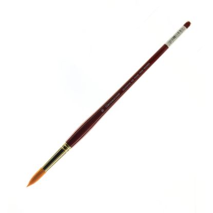 Picture of Grumbacher Goldenedge Oil and Acrylic Brush, Size 10, Round Bristle, Synthetic, Brown